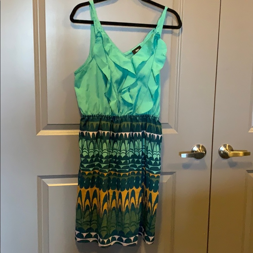 Green Pattern Dress